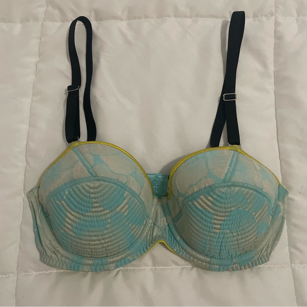Fleur Du Mal Topstitch Silk Bra